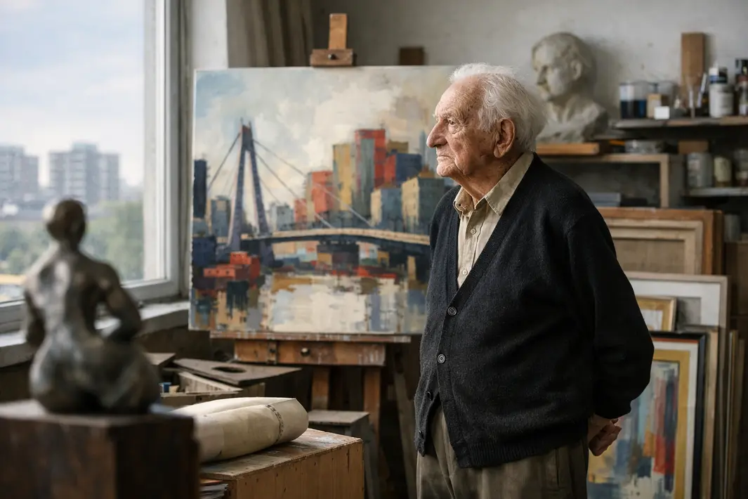 106-jarige kunstenaar uit Rotterdam zoekt nieuwe plek voor zijn kunstwerken