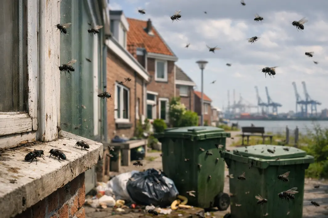 Aanhoudende vliegplagen zorgen voor overlast in Rotterdam-Heijplaat