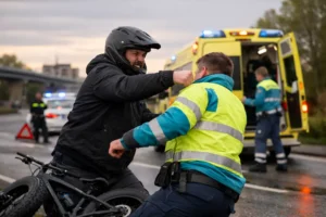 Fatbiker slaat ambulancemedewerker na ongeluk in Zwijndrecht
