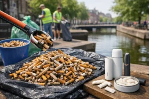 Grote hoeveelheden sigarettenpeuken opgeruimd; oproep voor filtervrij rookalternatief groeit