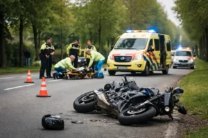 Motorrijder raakt gewond bij ongeluk op Hekelingseweg in Spijkenisse