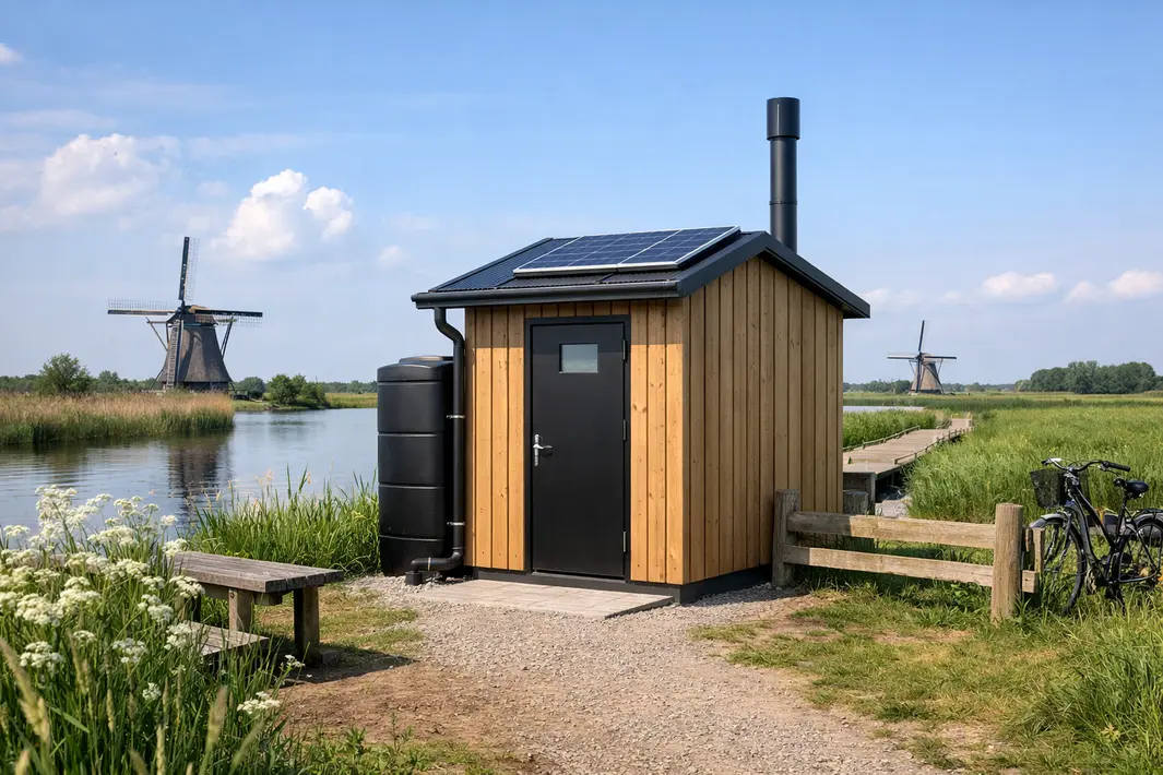 Nieuw zelfvoorzienend droogtoilet voor recreanten in natuurgebied Molenlanden