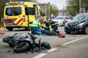 Scooterbestuurder gewond bij aanrijding met auto in Hellevoetsluis