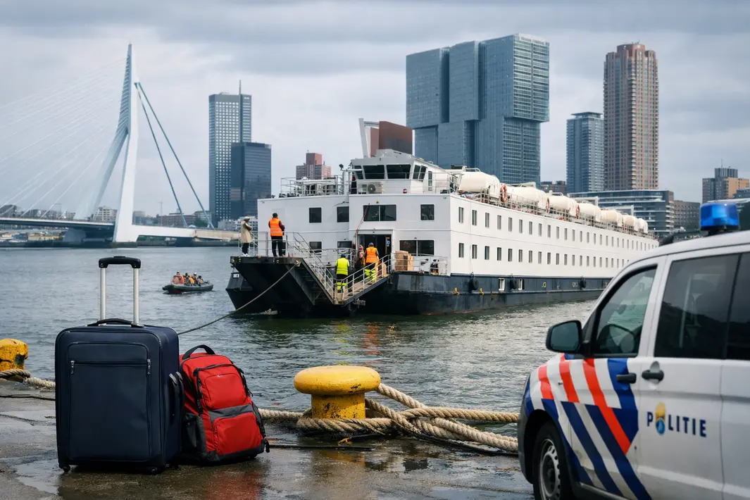 Voorbereidingen voor vertrek opvangboot in Rotterdam, toekomst opvang nog onduidelijk