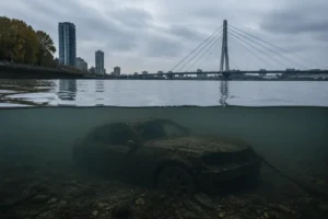 Autowrak aangetroffen op rivierbodem bij Rotterdam-IJsselmonde