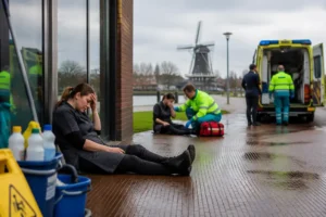 Meerdere medewerkers onwel tijdens schoonmaakwerkzaamheden in Alblasserdam
