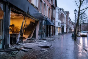 Veel overlast voor ondernemers en bewoners na plofkraak in Vlaardingen